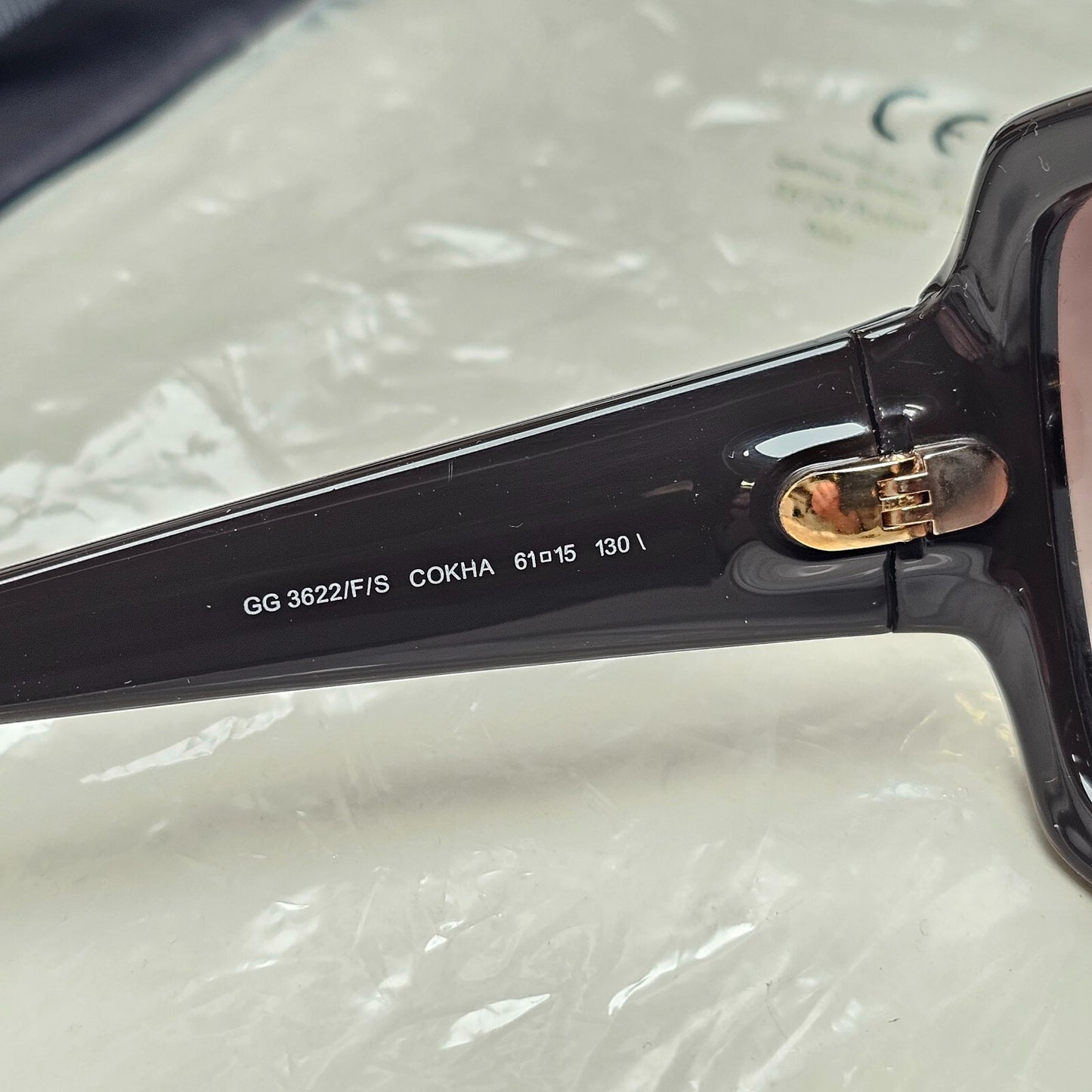 Gucci Sunglasses 2009 Vintage Leather Brown Black Square GG 3622/F/S COKHA 61mm