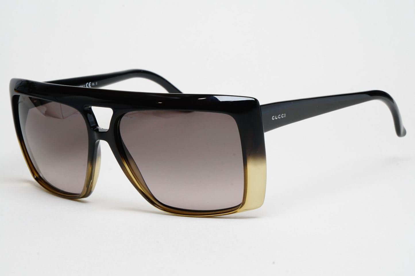 Gucci Sunglasses 2010 Vintage Unisex Square Black Grey GG 3532/S 3G0EU 59mm