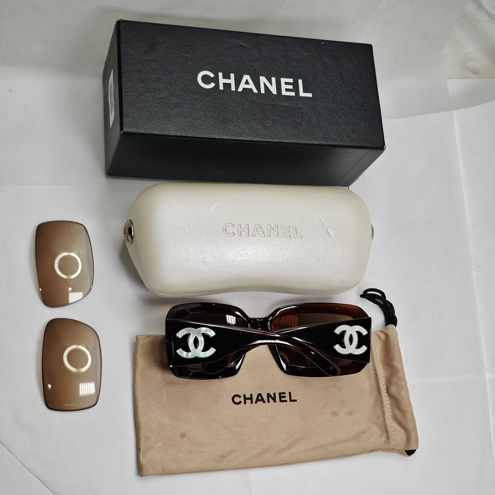 Chanel Sunglasses Mother of Pearl 2006 Vintage Brown 5076-H c.538/13 270324