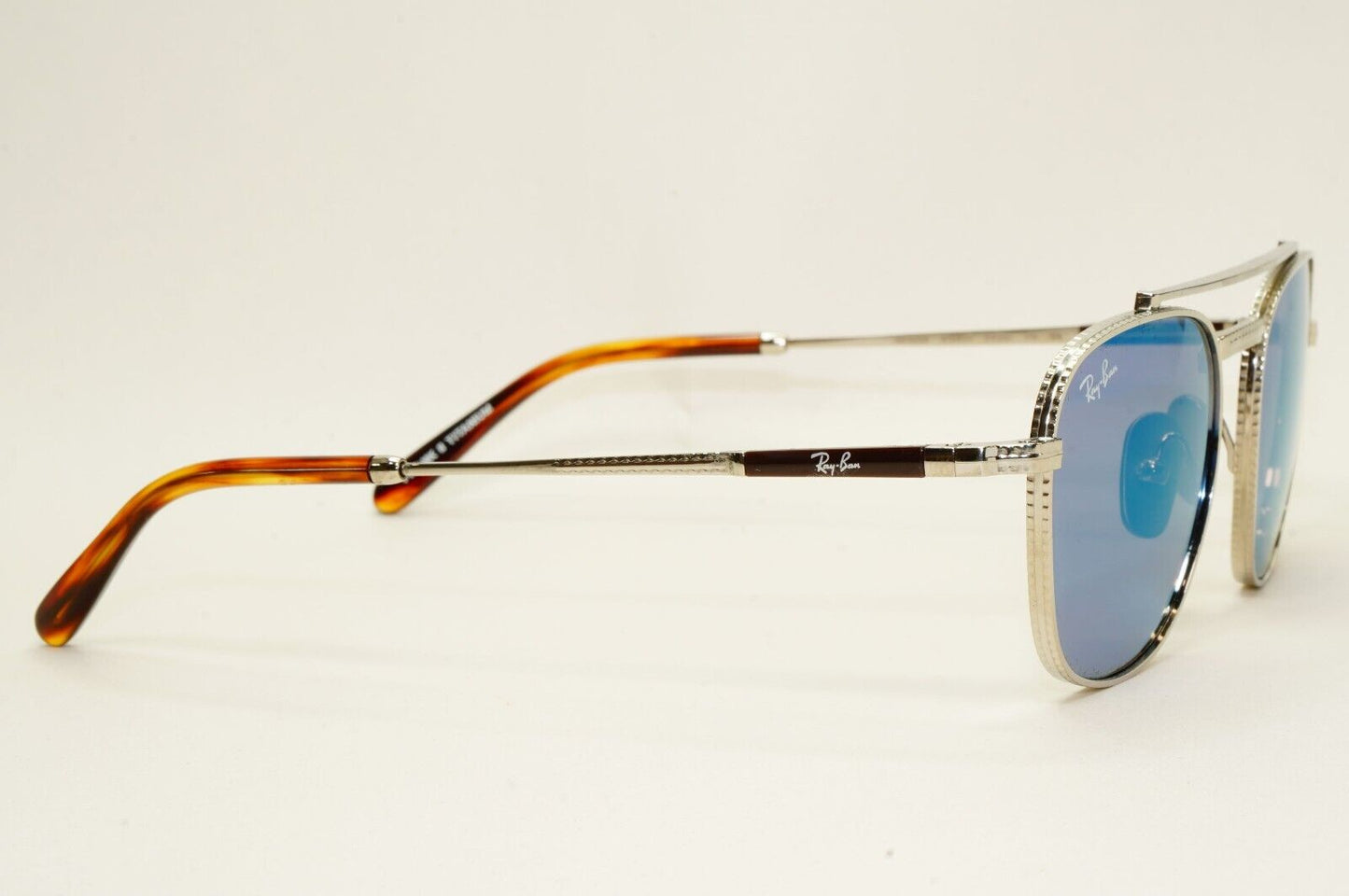 Ray-Ban Sunglasses Frank II Titanium Silver Blue Mirror RB 8258 3139/O4 51mm
