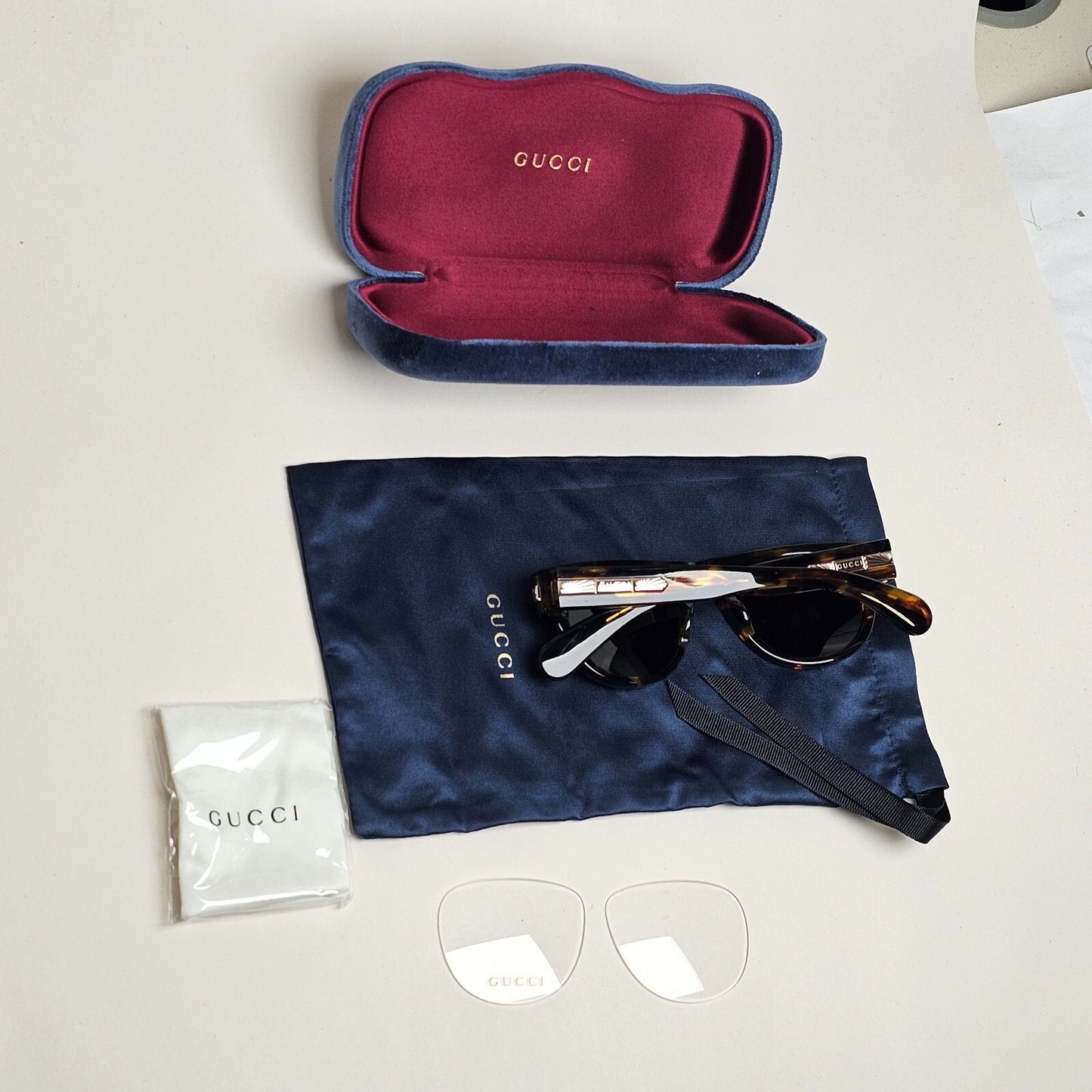 Gucci Sunglasses 2023 Brown Tortoise Green Square GG1519O 002 51mm 100325
