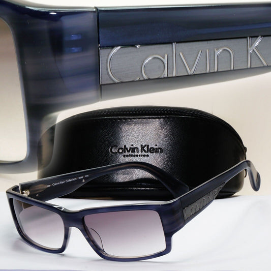 Calvin Klein Sunglasses 2005 Vintage Blue Grey Gradient Square 829S 010 121124