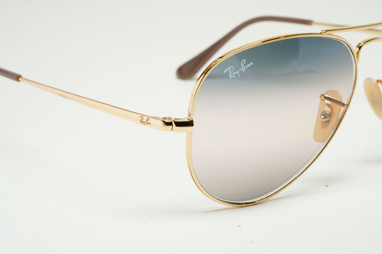 Ray-Ban Sunglasses Aviator II Gold Blue Grey Gradient RB 3689 001/GE Small 55mm