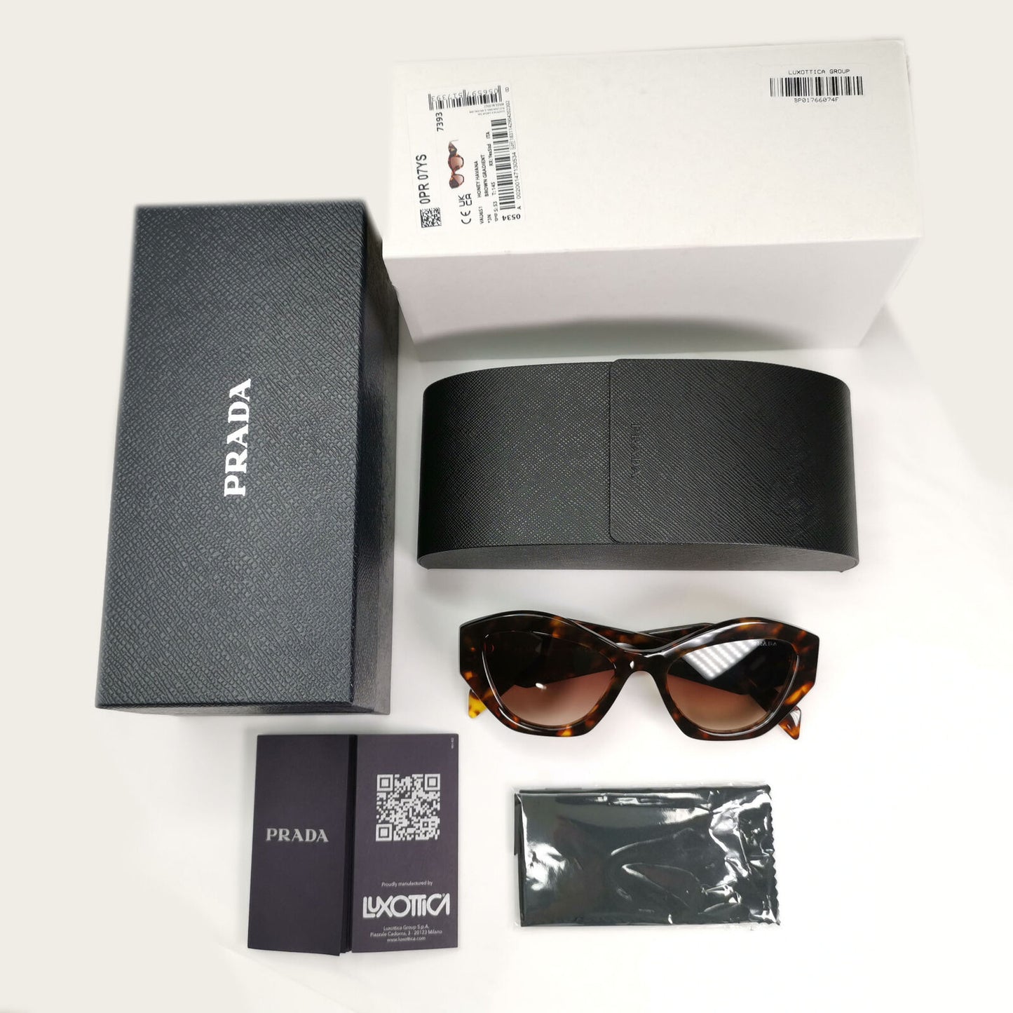 Prada Sunglasses Symbole Honey Havana Brown Gradient PR07YS SPR 07Y VAU-6S1