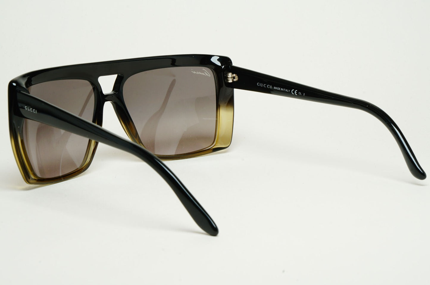 Gucci Sunglasses 2010 Vintage Unisex Square Black Grey GG 3532/S 3G0EU 59mm