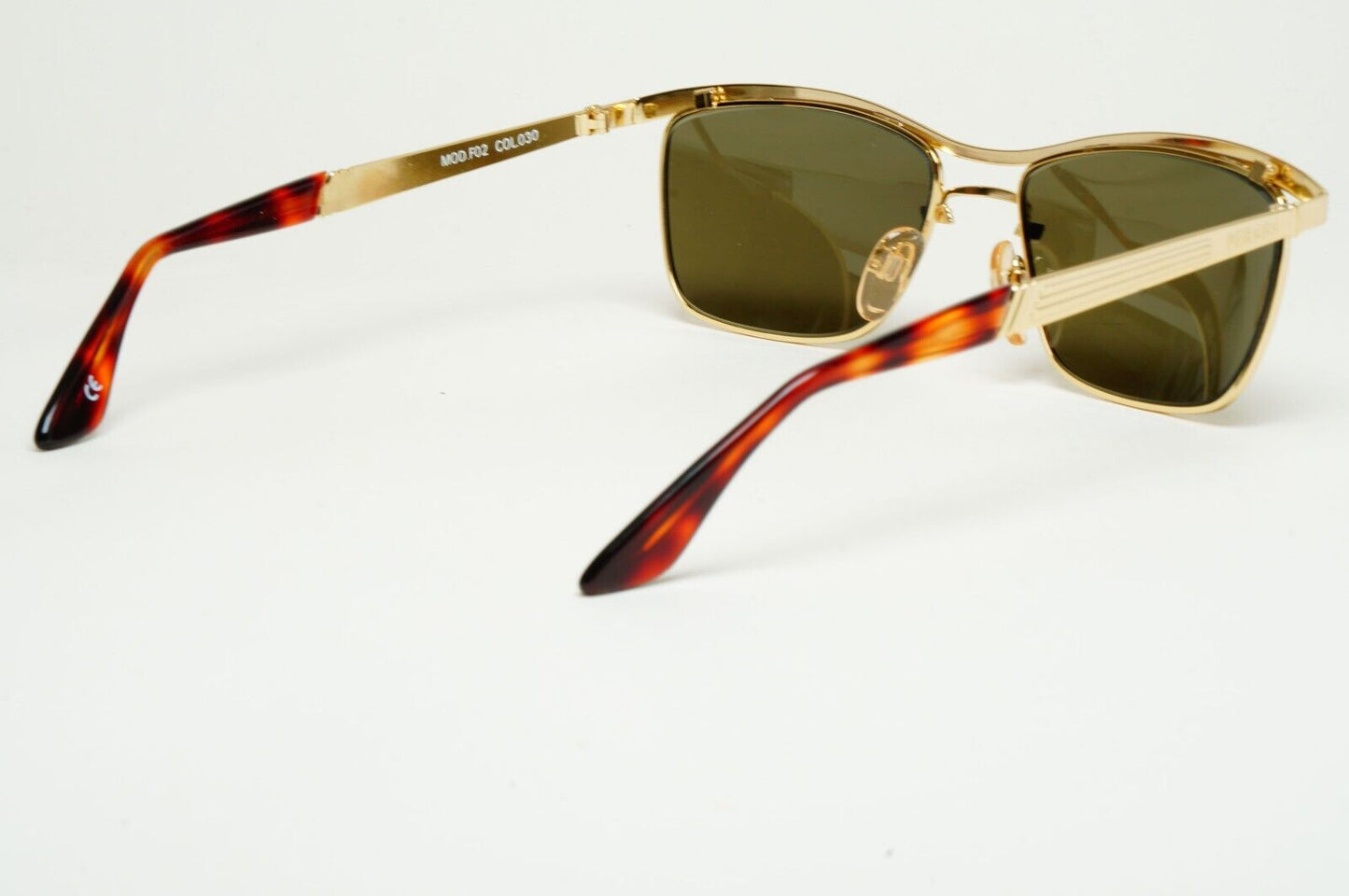 Versus Sunglasses 1996 by Gianni Versace Vintage Gold Brown MOD F02 COL 030