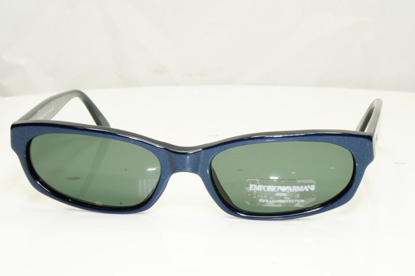 Emporio Armani 1999 Vintage Mens Womens Sunglasses Blue Rectangle 563 246 34387