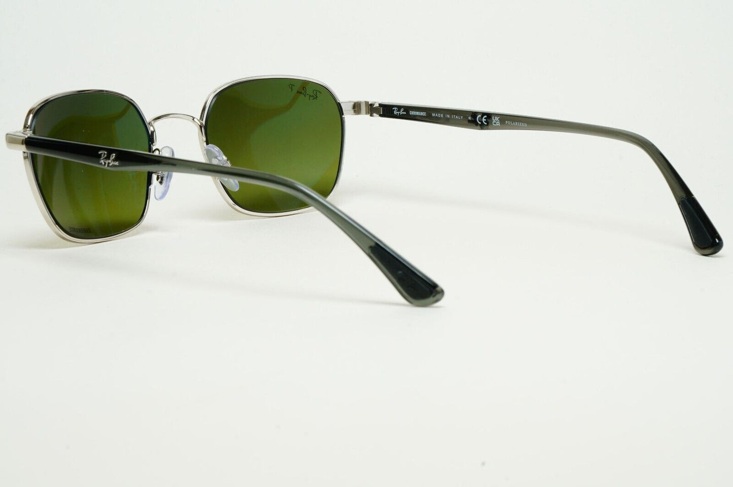 Ray-Ban Sunglasses Polarized Chromance Silver Green Mirror Gold RB 3664CH 003/6O
