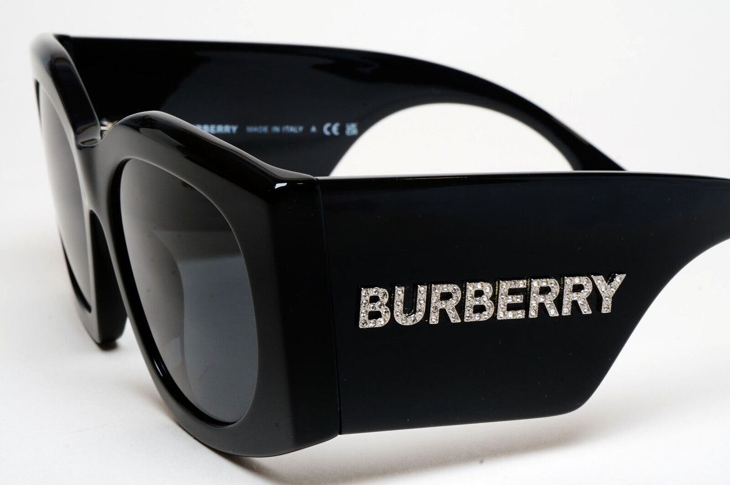 Burberry Sunglasses Madeline Black Oversized Square Large BE 4388-U 3001/87