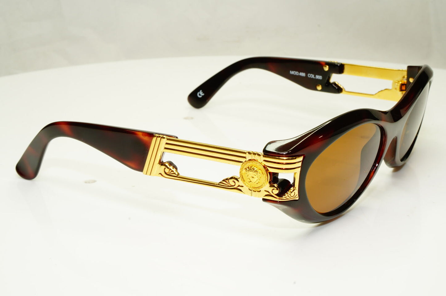 Gianni Versace 1996 Mens Vintage Gold Medusa Biggie Sunglasses MOD 488 COL 900