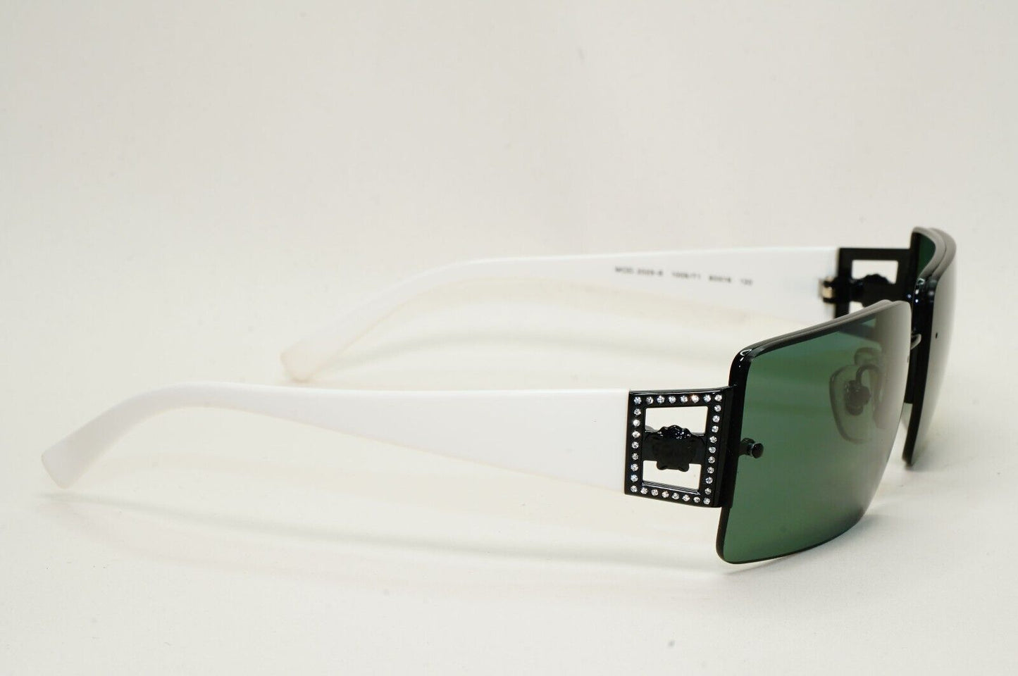 Versace Sunglasses 2002 Vintage Black White Green MOD 2029-B 1009/71 120824