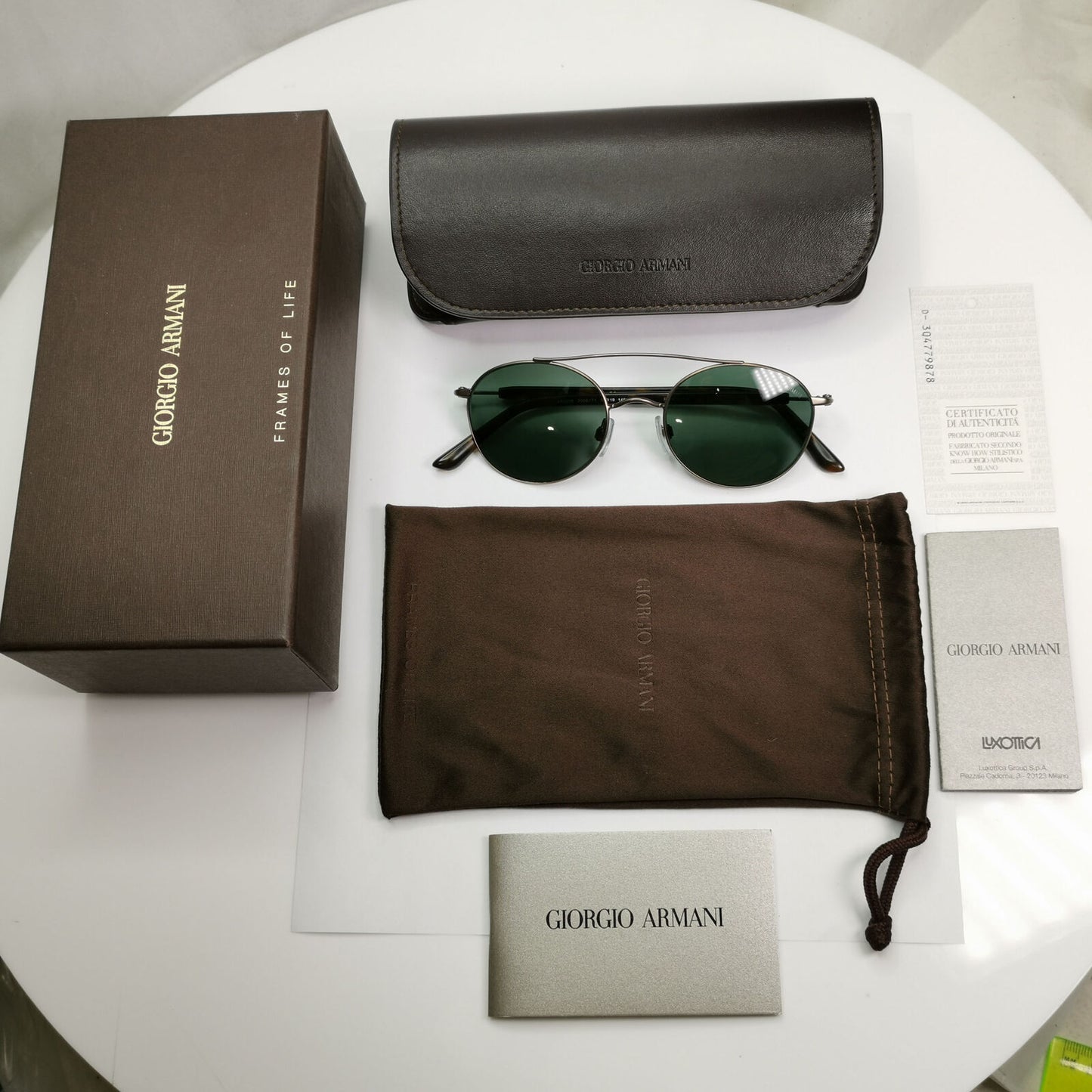 Giorgio Armani Sunglasses Frames of Life Brown Green Small AR6038 3006/71 141122