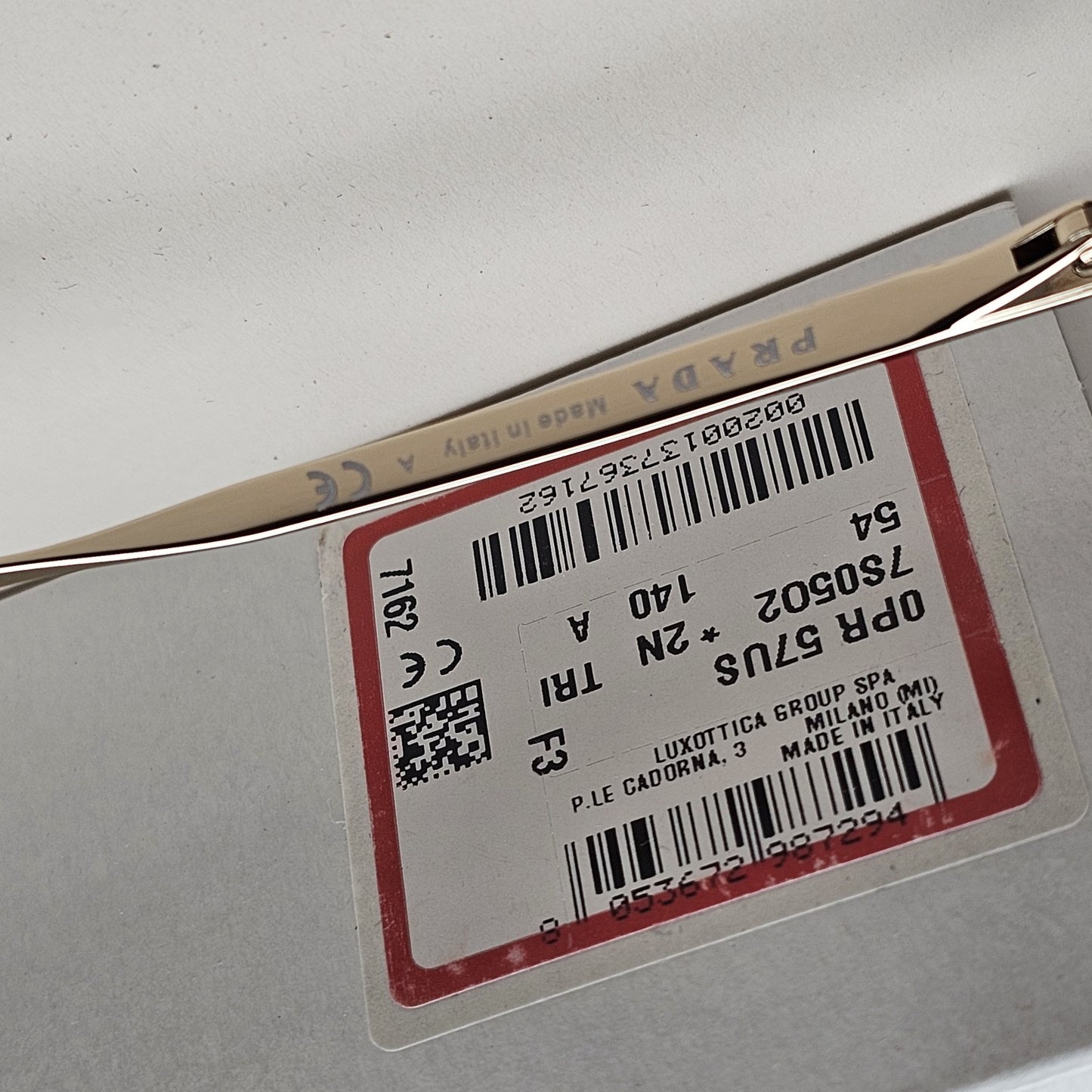 Prada Sunglasses Gold Brown Tortoise Grey Square PR57US SPR 57U 7S0-5O2