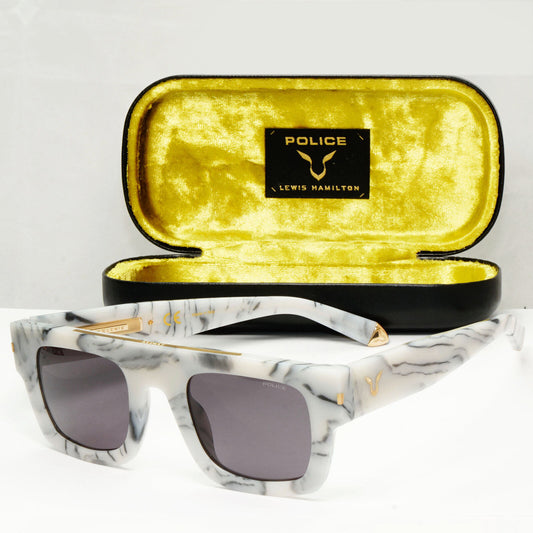 Police Lewis Hamilton F1 Sunglasses Grey Marble Acetate Square SPL E13 COL 09YL