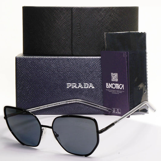 Prada Sunglasses Polarised Black Square Grey PR50WS SPR 50W 1AB-5Z1 58mm
