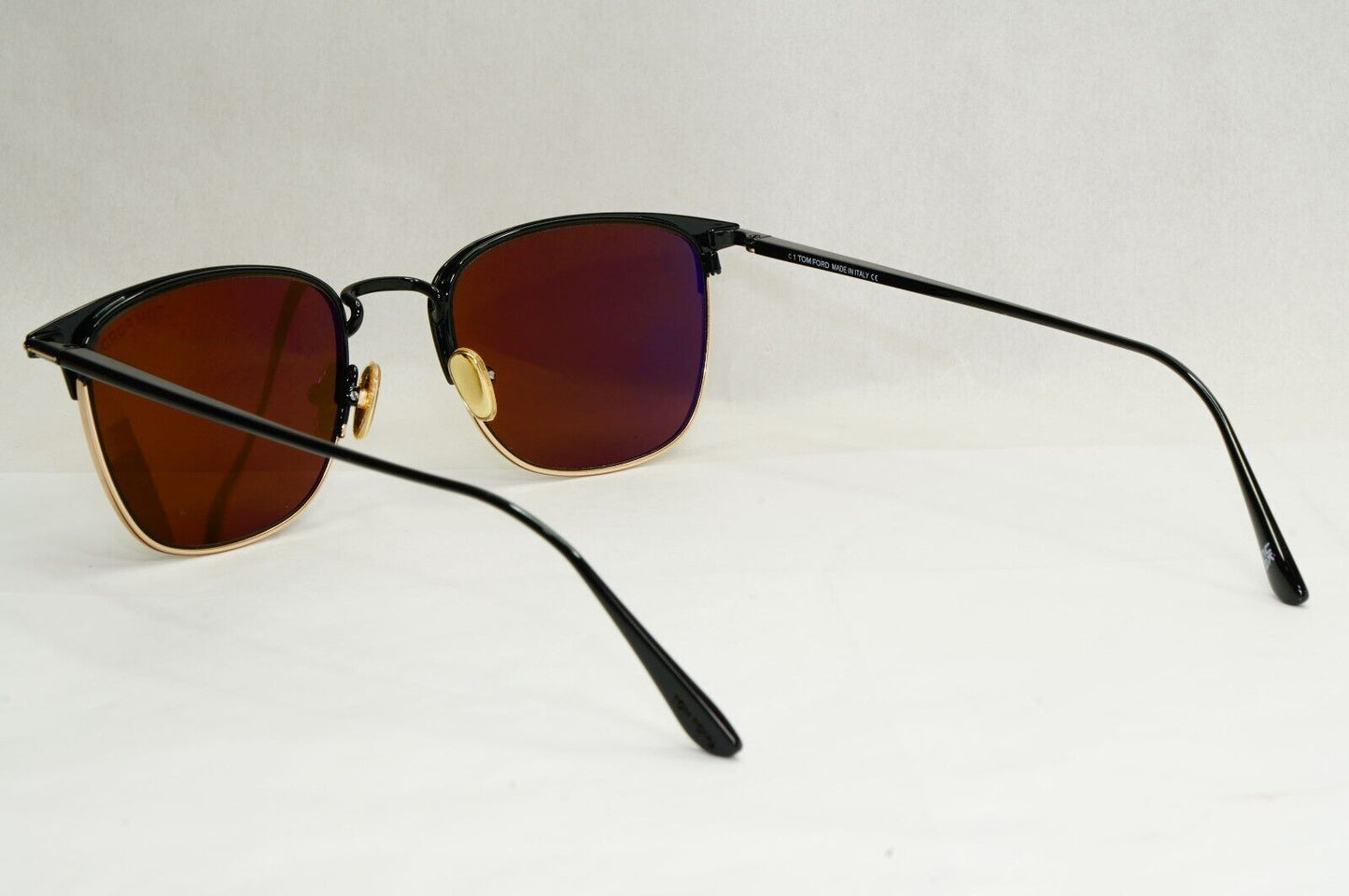 Tom Ford Sunglasses Liv Black Gold Brown Metal Square FT0851 TF 851 01J 52mm