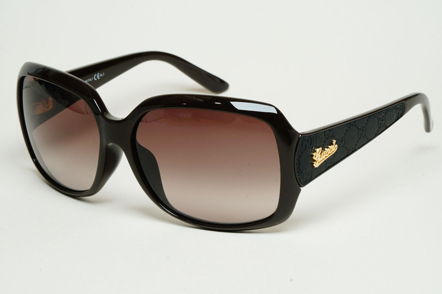 Gucci Sunglasses 2009 Vintage Leather Brown Black Square GG 3622/F/S COKHA 61mm
