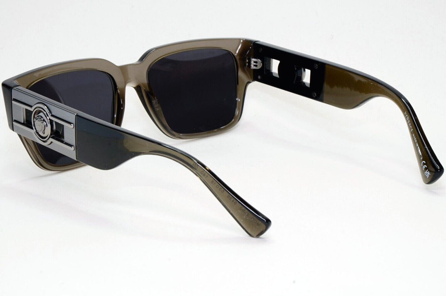 Versace Sunglasses Brown Grey Transparent Square Black Medusa MOD VE 3350 5436