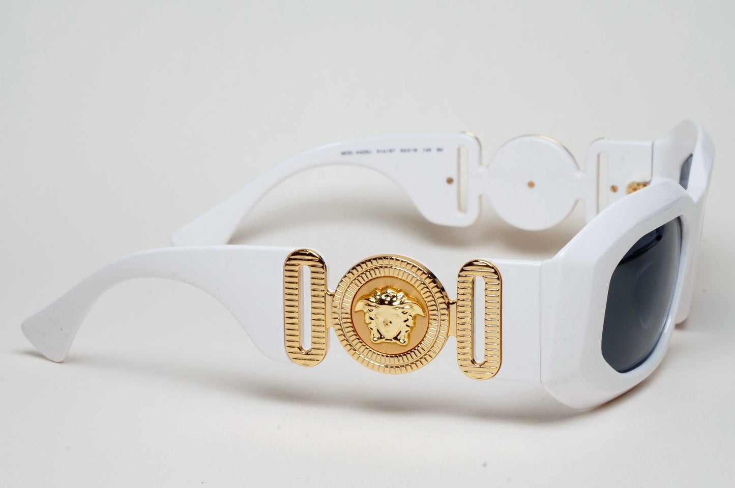 Versace Sunglasses Gold Medusa White Biggie Oversized Square MOD 4425U 314/87