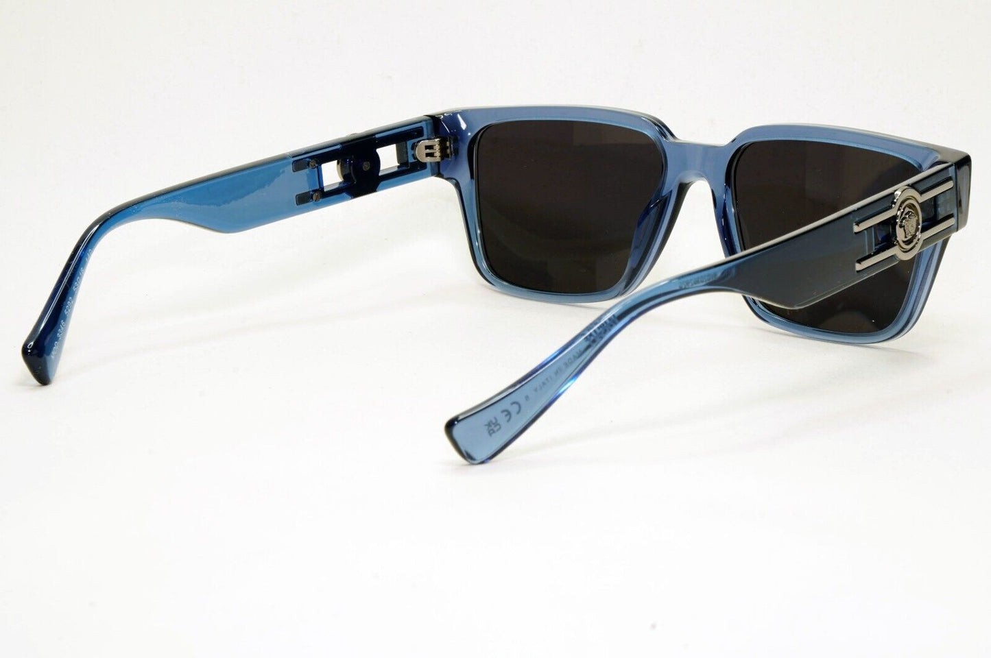 Versace Sunglasses Black Blue Transparent Square Medusa MOD VE 3346 5292 53mm