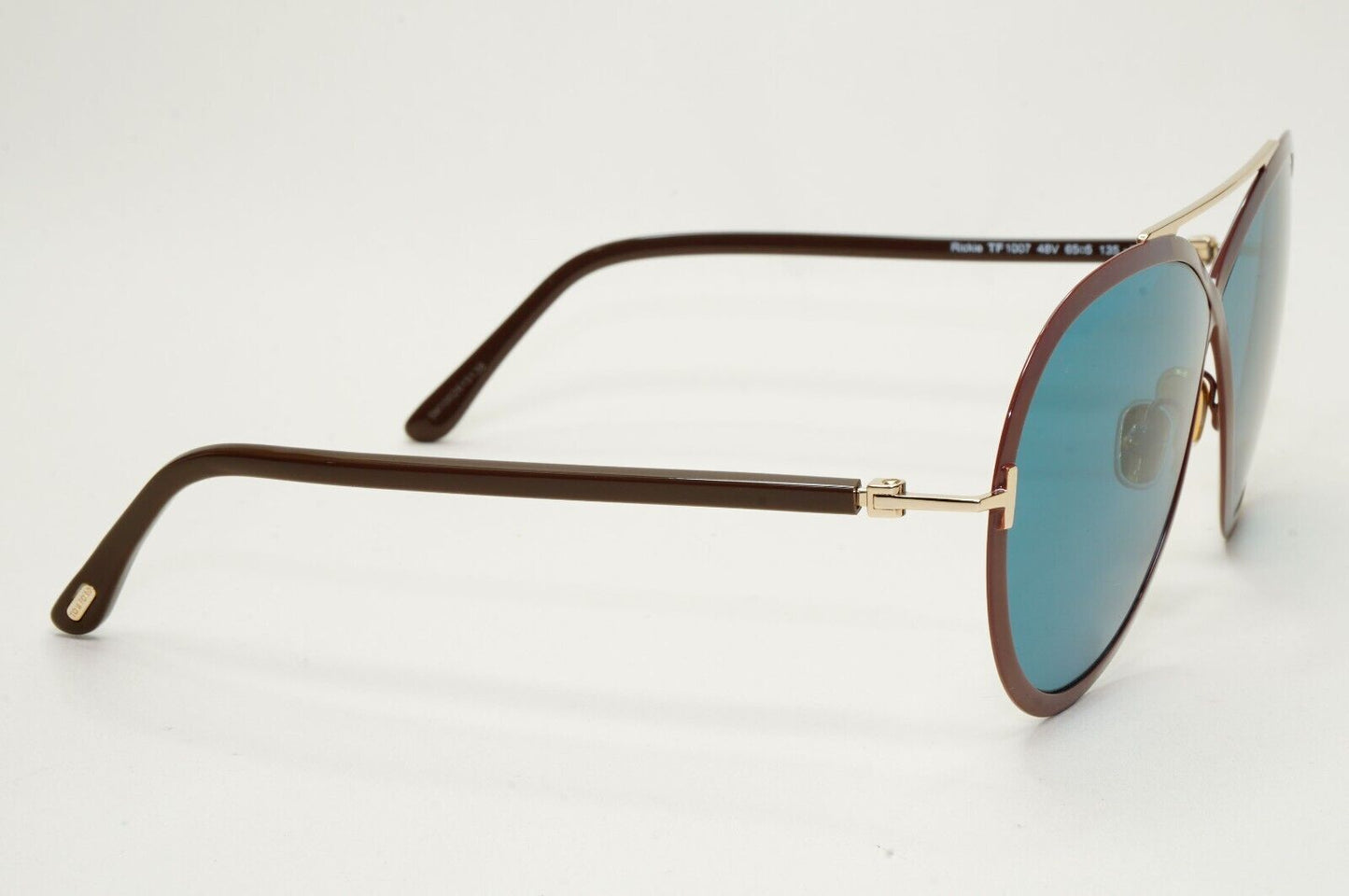 Tom Ford Sunglasses Rickie Pilot Brown Teal Blue Large FT1007 TF 1007 48V