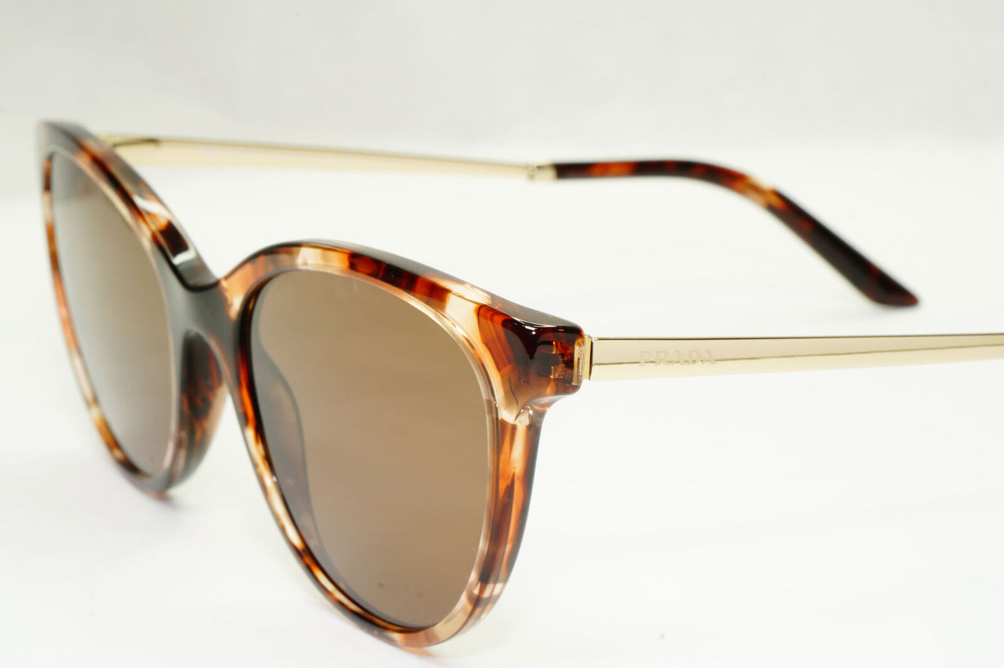 Prada Sunglasses Caramel Brown Tortoise Gold VPR 17W 07R-1O1 53mm