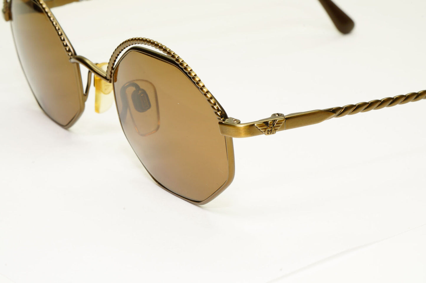 Emporio Armani 1997 Vintage Sunglasses Mens Womens Hexagon Bronze 032-S 906/29