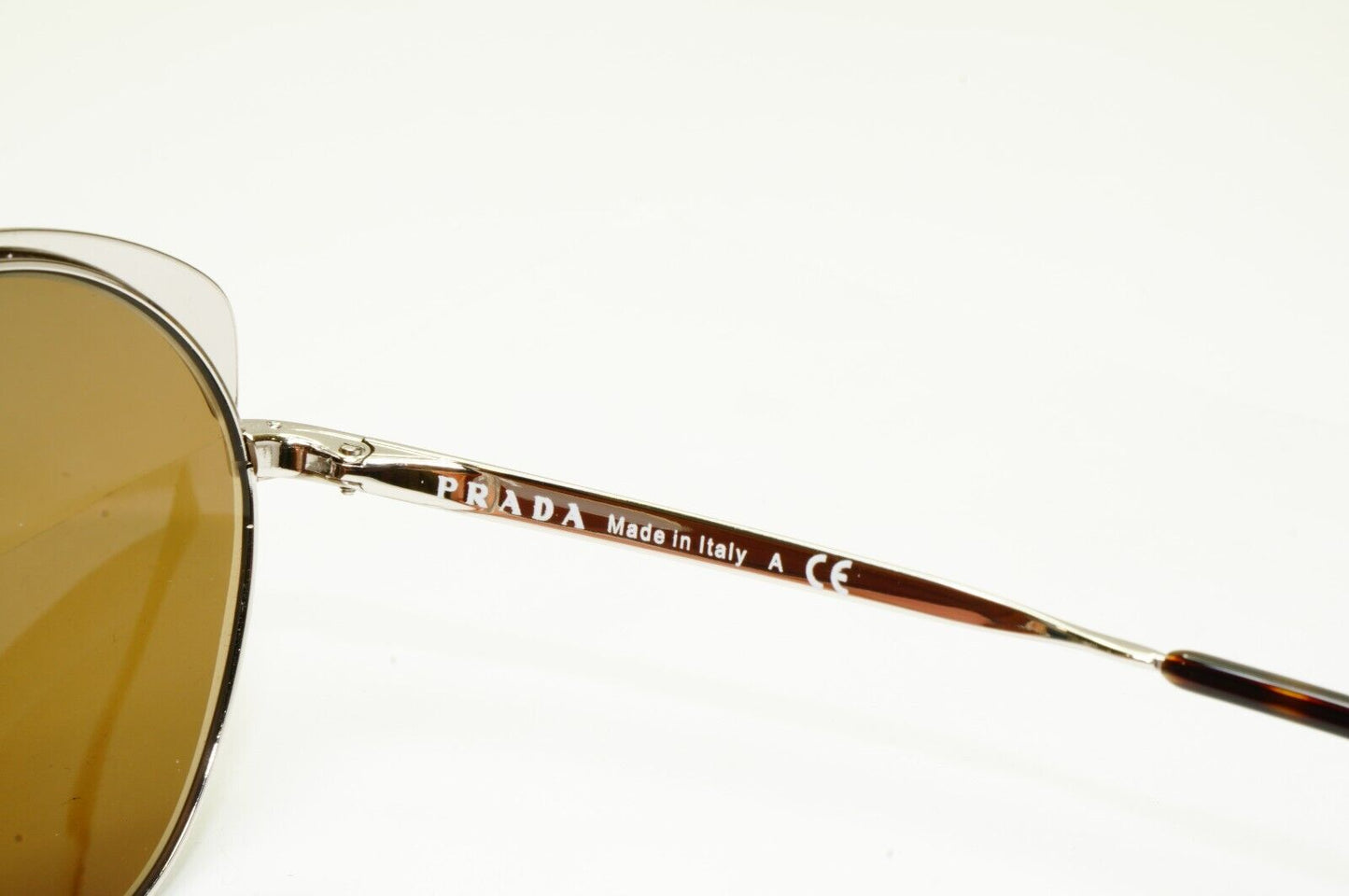 Prada Sunglasses Brown Silver Burgundy Metal SPR 54S UF6-4O0 59mm 160824