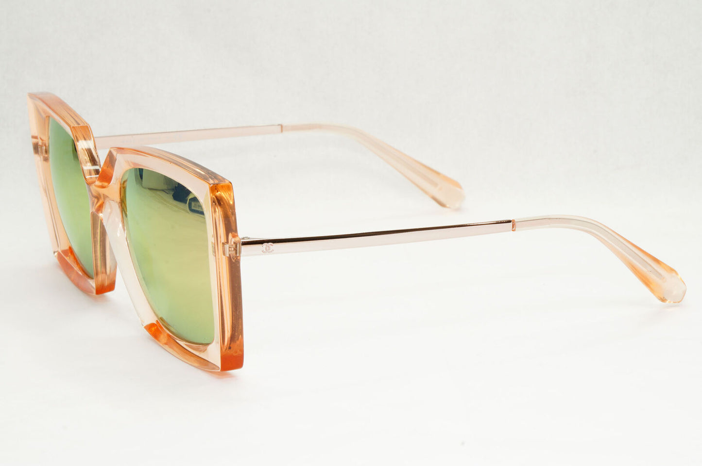 Chanel Sunglasses Pink Mirror Polarized Square Transparent 6051 c.1649/E0 151223