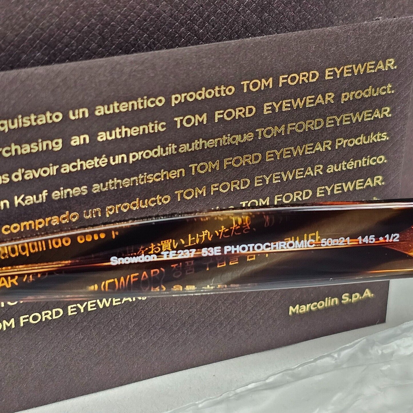Tom Ford Sunglasses Snowdon Photochromic Brown James Bond FT0237 TF 237 53E 50mm