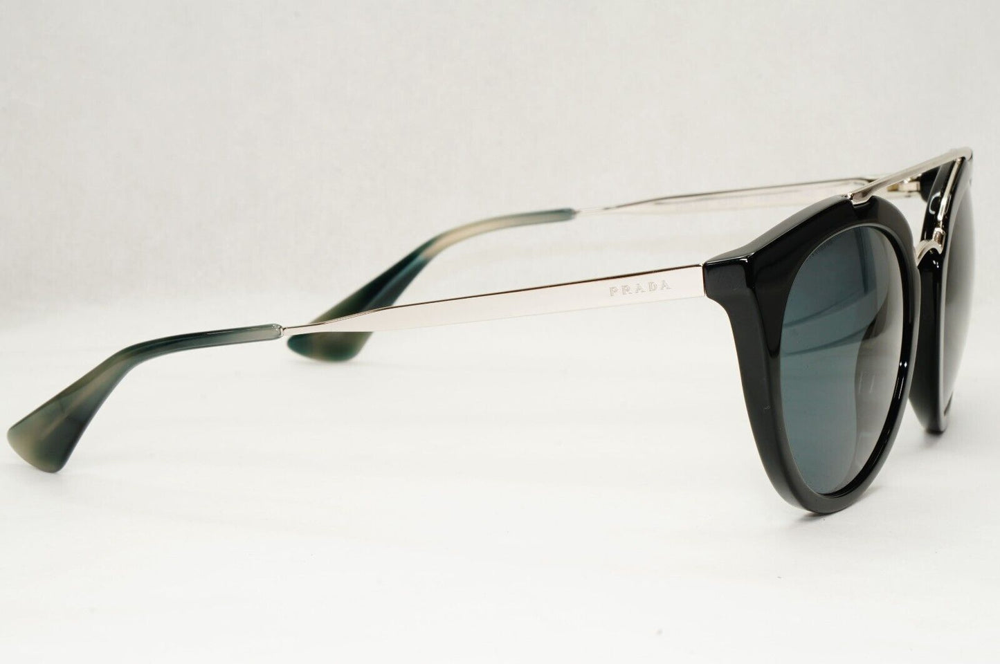 Prada Sunglasses Cinema Black Silver Grey Square PR23SS SPR 23S 1AB-1A1 52mm