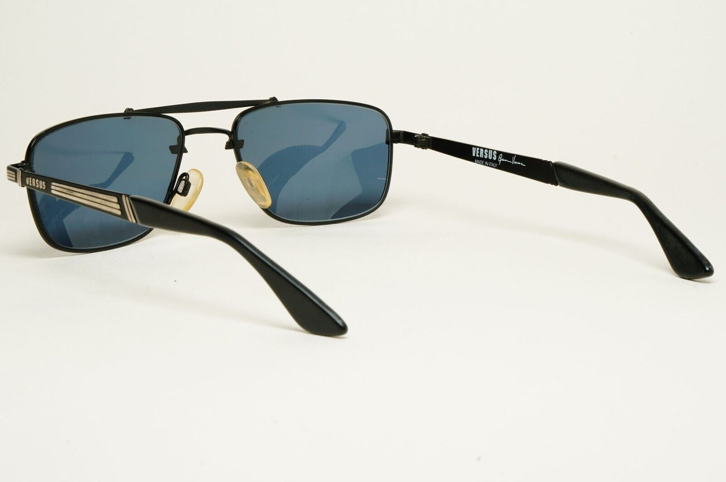 Versus Sunglasses 1996 by Gianni Versace Vintage Navigator Black MOD F04 COL 35M