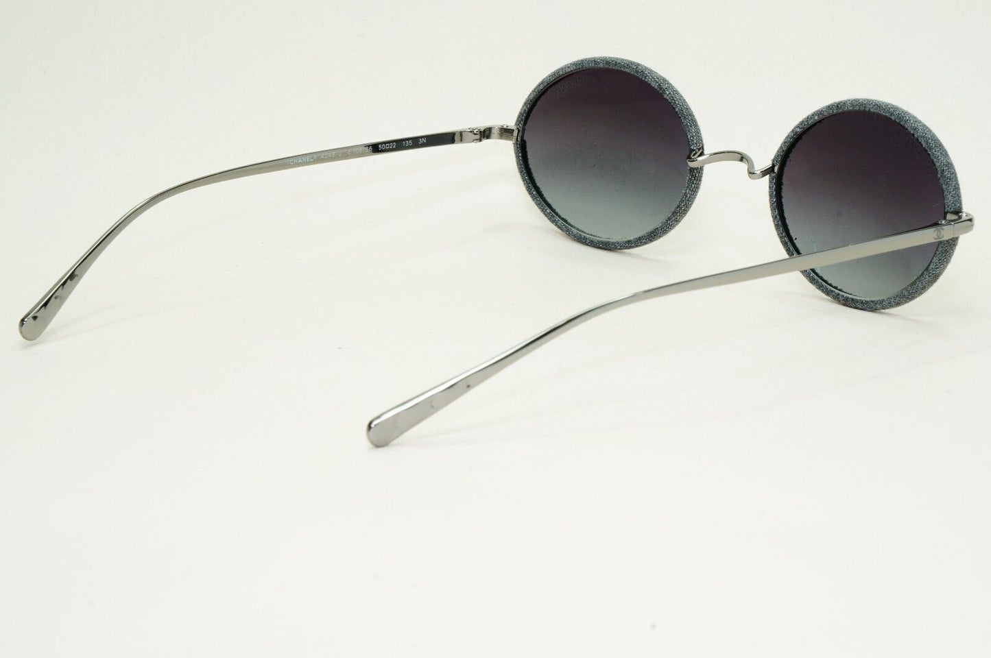 Chanel Sunglasses Denim Oval Grey Gunmetal Gradient 4248-J c.108/S6 50mm