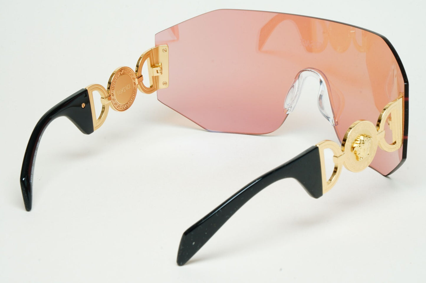 Versace Sunglasses Unisex Gold Medusa Shield Visor Ski Large MOD VE 2258 1002/MA