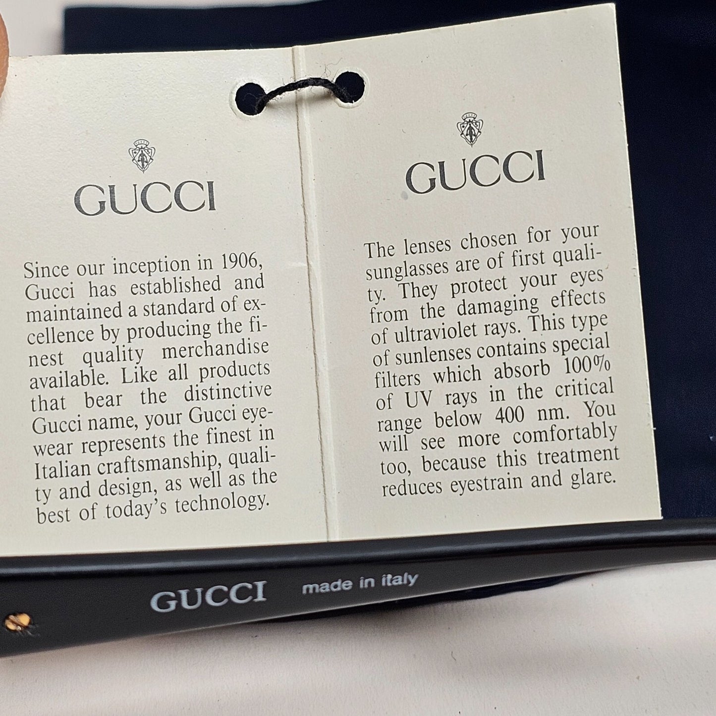 Gucci Sunglasses 1993 Vintage Black Gold Grey Square Safilo GG 2116/S 61N 200225