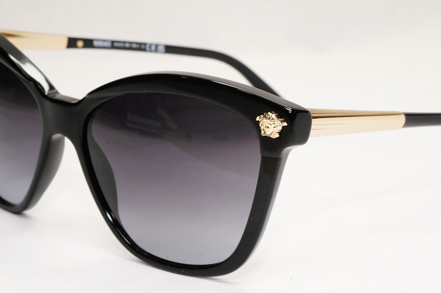 Versace Sunglasses Gold Black Gradient Smoke Medusa Square MOD VE 4313 GB1/8G