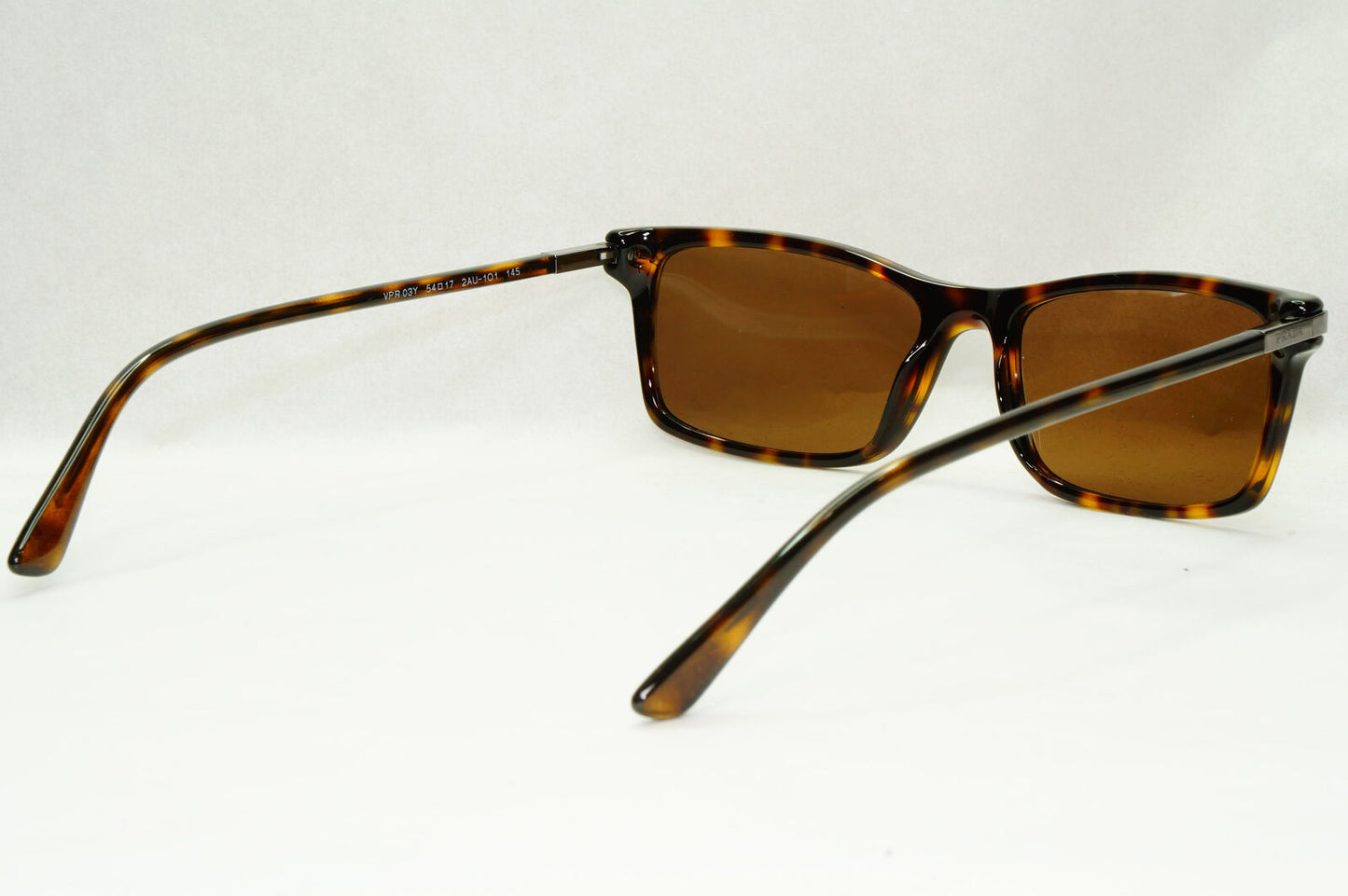 Prada Sunglasses Brown Havana Rectangle Tortoise PR03YV VPR 03Y 2AU-1O1 54mm