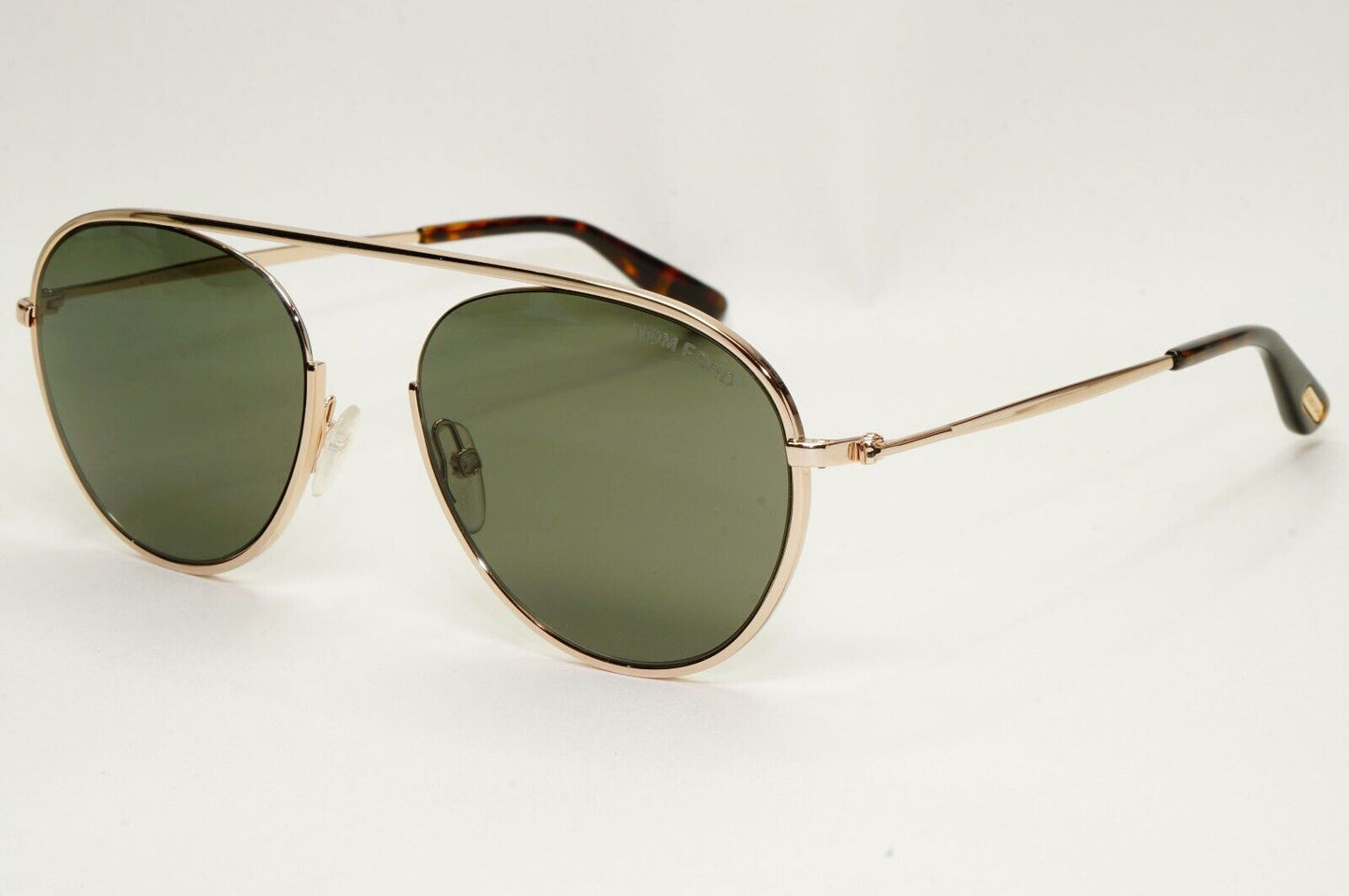 Tom Ford Sunglasses Keith-02 Gold Dark Green Metal Pilot FT0599 TF 599 28N 55mm