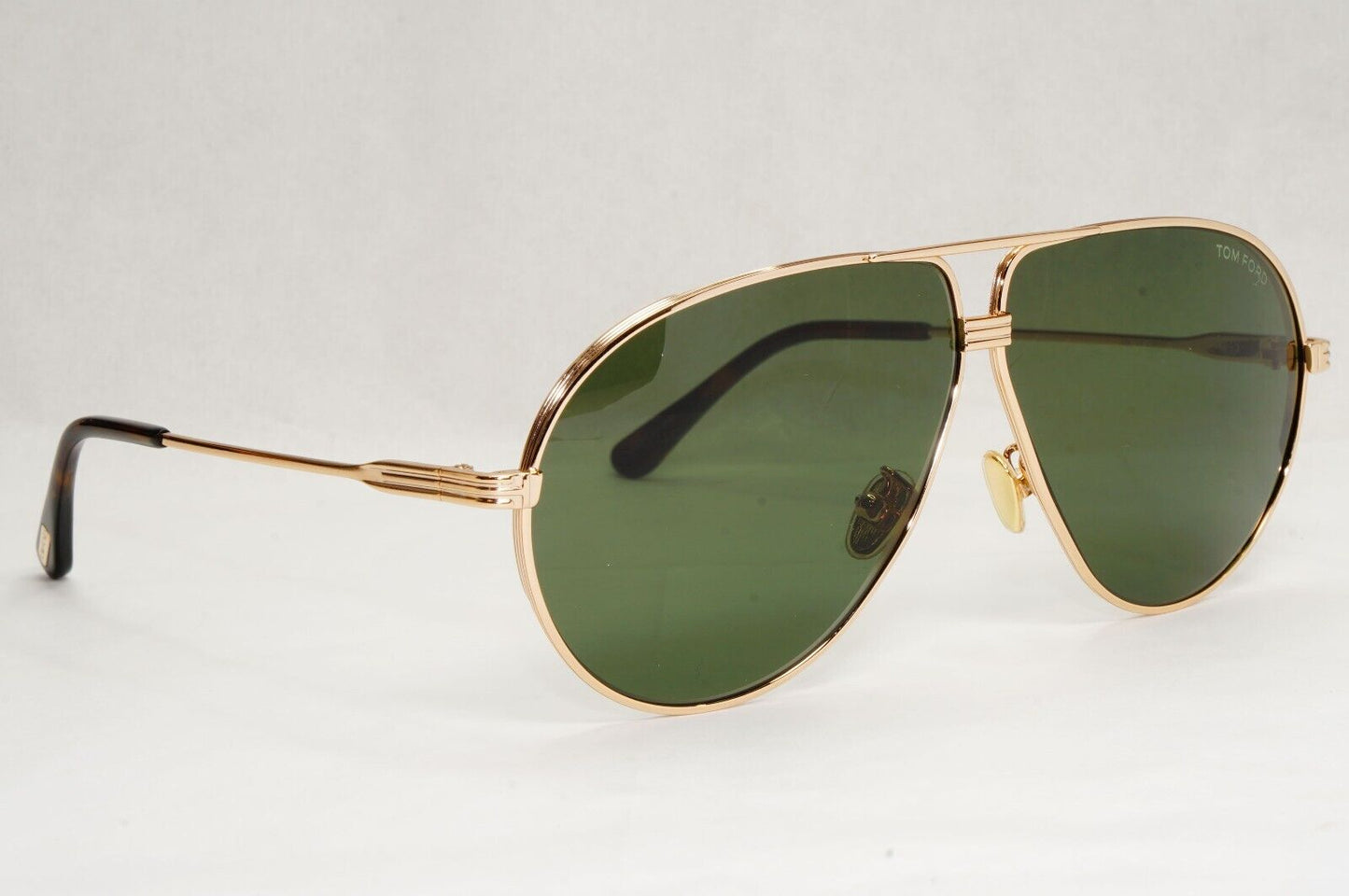 Tom Ford Sunglasses Jet Gold Green Metal Pilot Large FT0734-HTF 734-H 28N 64mm