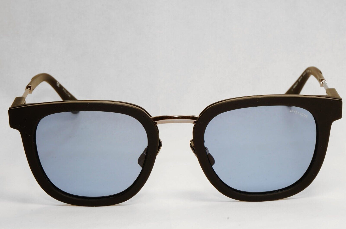 Police Sunglasses Black Blue Silver Thick Rims SPL F19 Prince 3 COL 0703 51mm
