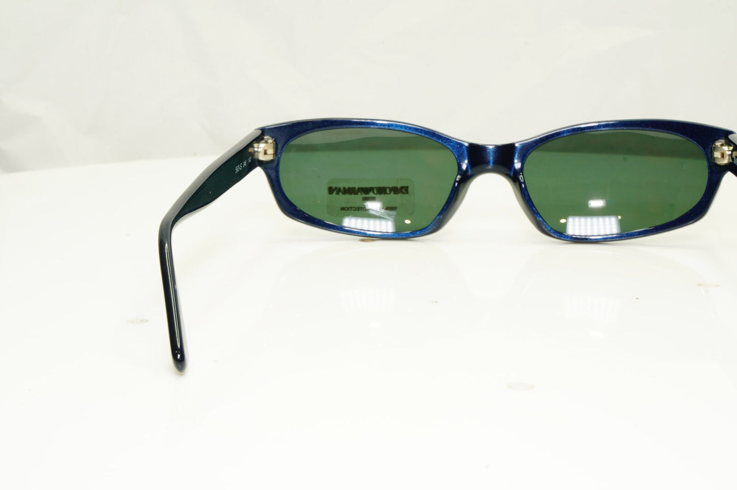 Emporio Armani 1999 Vintage Mens Womens Sunglasses Blue Rectangle 563 246 34387