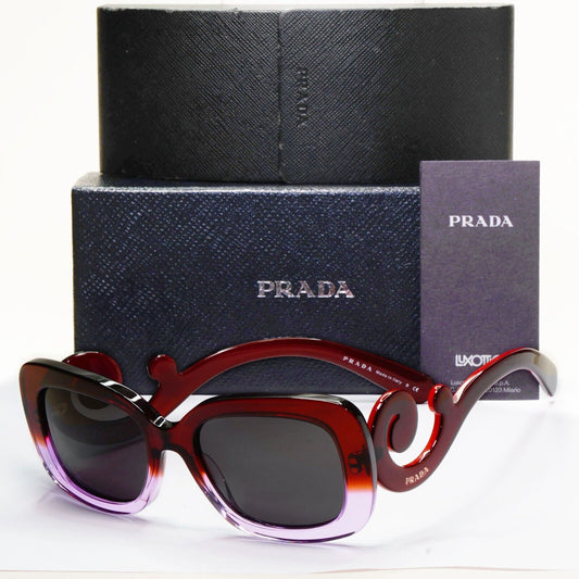 Prada Sunglasses Swirl Baroque Square Brown Black PR27OS SPR 27O OAY-6P1 120824