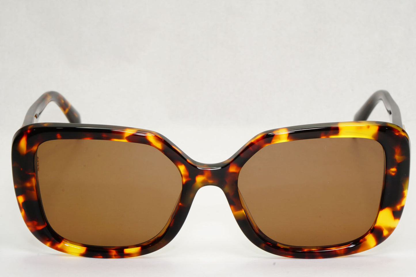 Prada Sunglasses Triangle Symbole Square Brown Tortoise PR10ZV VPR 10Z VAU-1O1