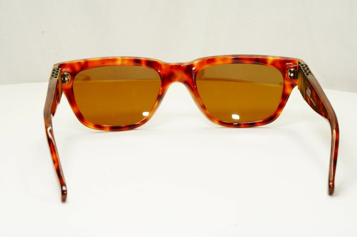 Gianni Versace 1996 Mens Vintage Brown Square Sunglasses Meander MOD 532 COL 806