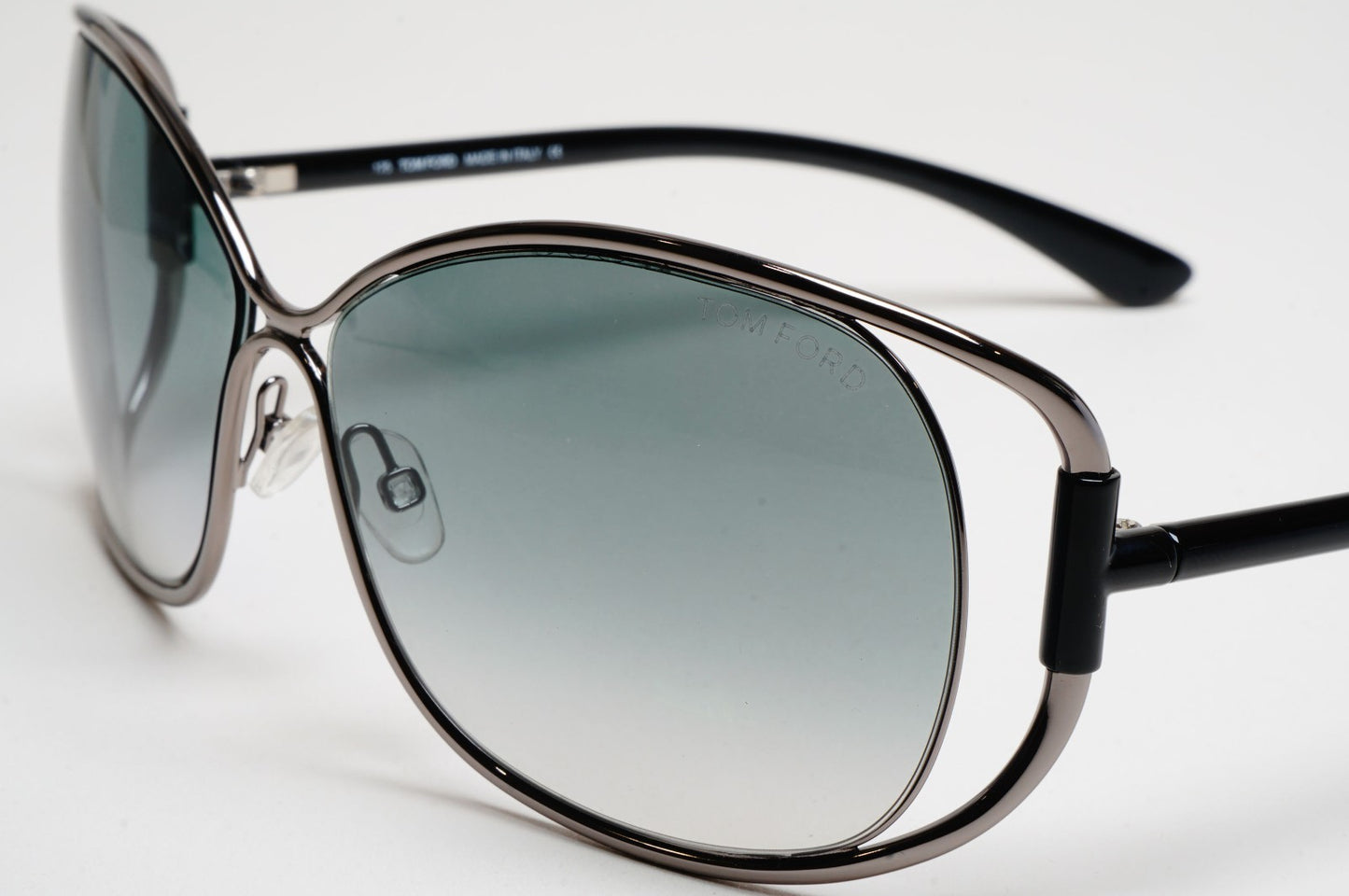 Tom Ford Sunglasses Eugenia Gunmetal Black Grey Gradient FT0156 TF 156 08B