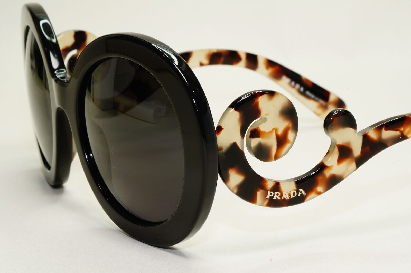Prada Sunglasses Swirl Baroque Round Brown Black PR27NS SPR 27N UAO-4O0 250924