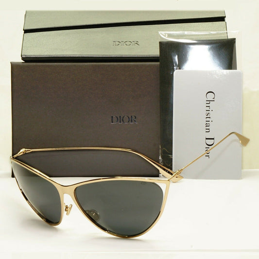 Dior Gold Black Sunglasses Metal Large Designer Womens Fashion New Motard J5GIR