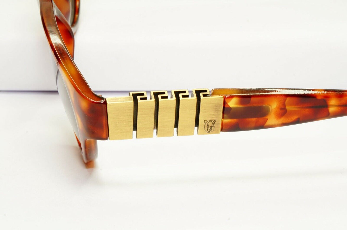 Gianni Versace 1996 Mens Vintage Brown Gold Square Sunglasses MOD 533 COL 806