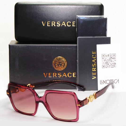 Versace Sunglasses Violet Transparent Gold Brown Gradient MOD VE 4441 5209/68