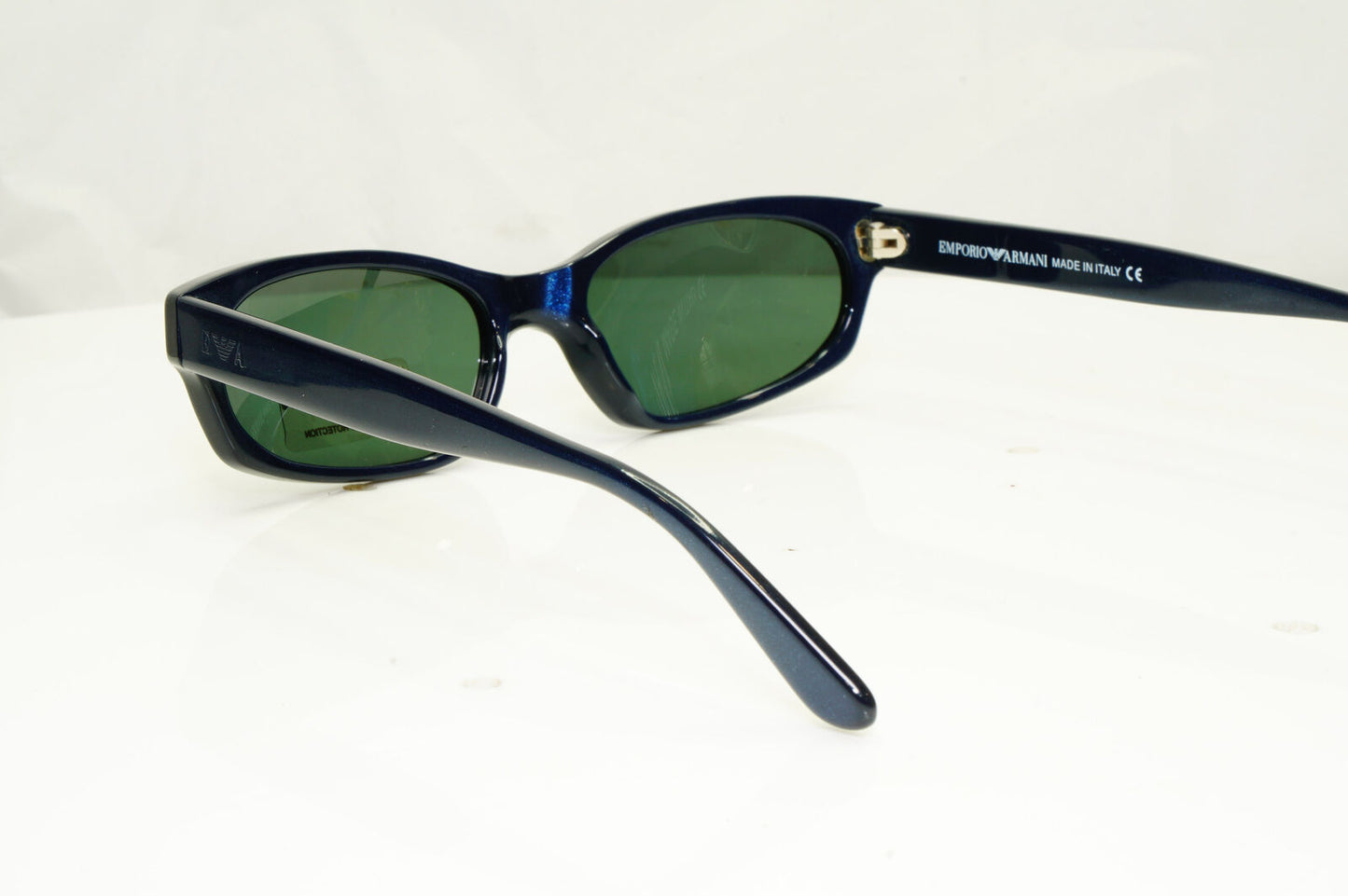 Emporio Armani 1999 Vintage Mens Womens Sunglasses Blue Rectangle 563 246 34387